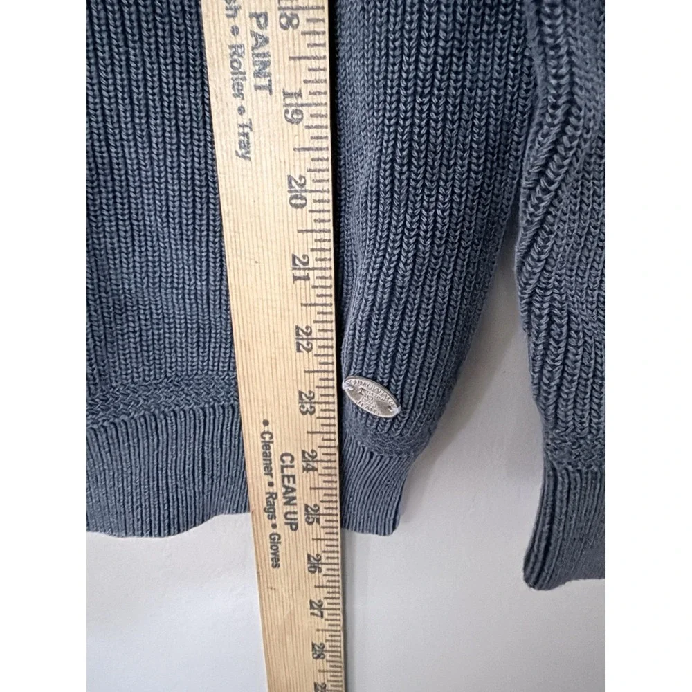 Tommy Bahama Relaxed Quarter Zip Ribbed Tight Cable Knit Sweatshirt Men's Small